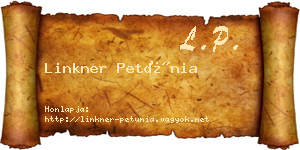 Linkner Petúnia névjegykártya